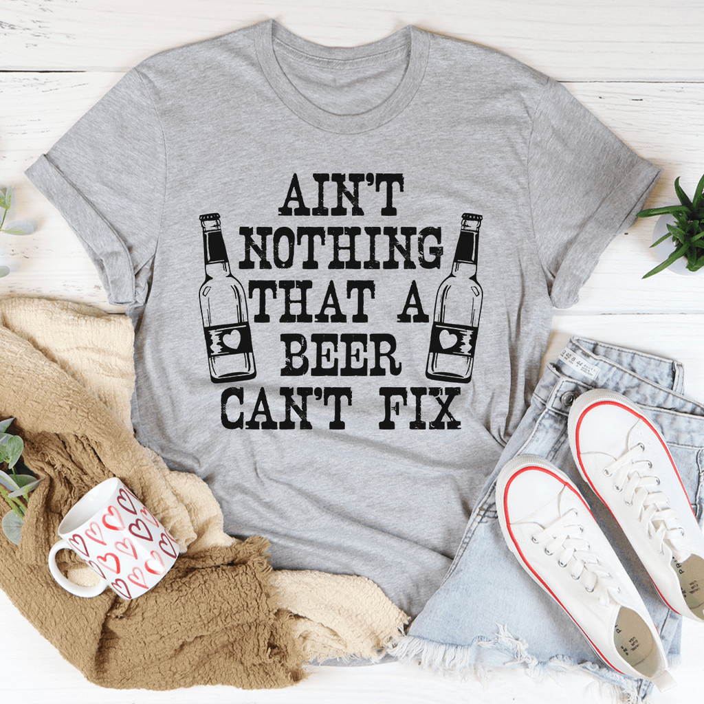 Ain't Nothing That A Beer Can't Fix T-Shirt-3