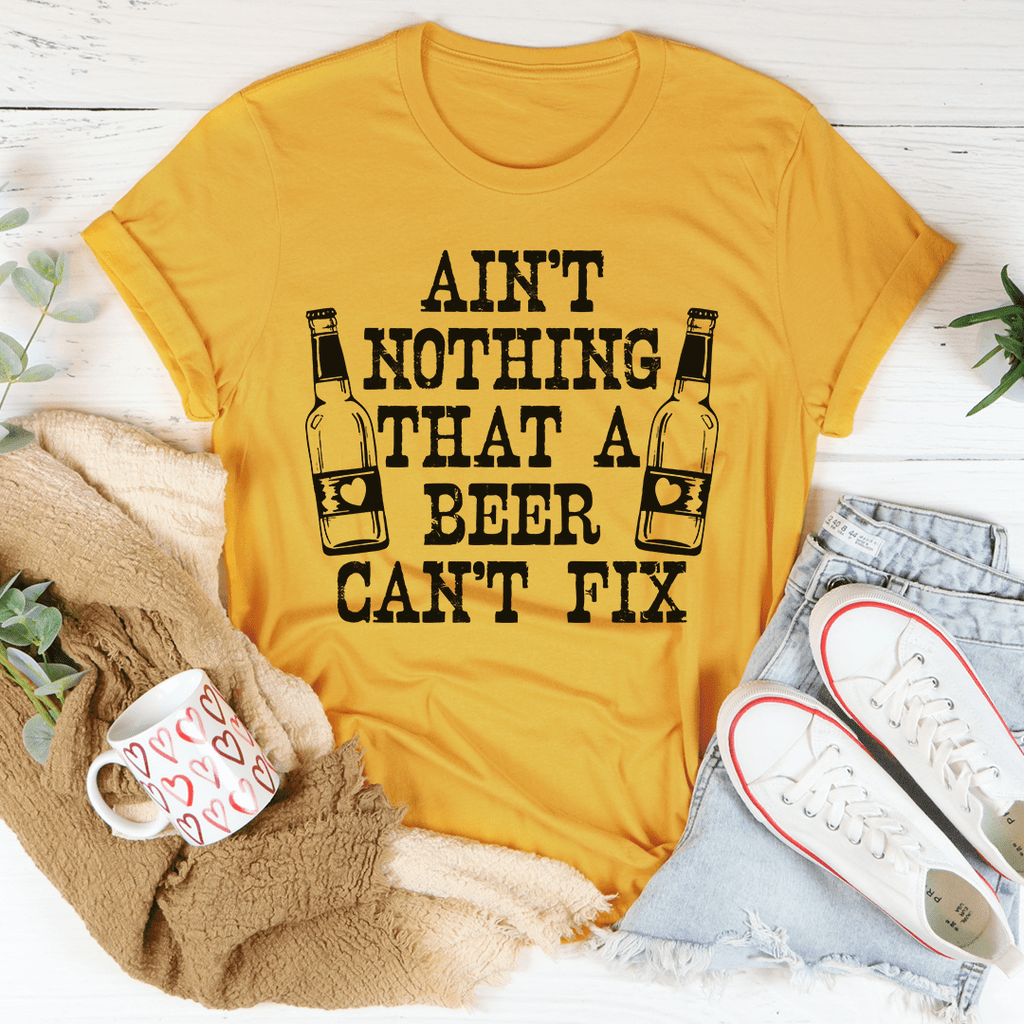 Ain't Nothing That A Beer Can't Fix T-Shirt-2
