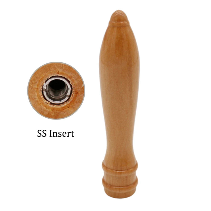 6" Wood Pub Style Tap Handle Craft Beer Tap Handle Homebrew Beer Handle include Dual-Threaded Insert