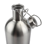 32OZ/64OZ Stainless Steel Beer Growler, Homebrew Portable Beer Barrel Secure Swing Top Lid Craft Beer Bottle Tight Airtight Seal