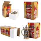 German Beer Stein Mug Large Capacity Retro Ceramic Beer Mugs Handmade Cup Germany Tankard Glass Mug 600ml Best Fathers Mens Gift