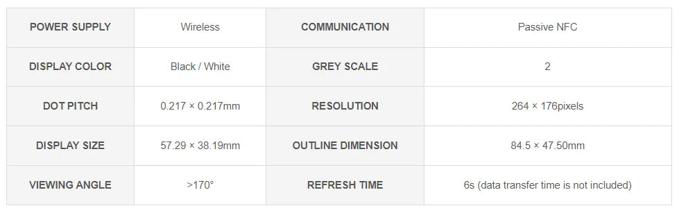 Local Stock 2.7inch Passive NFC-Powered E-Paper Module Wireless NFC Display