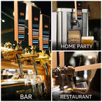 4 Pcs/Lot Beer Tap Wooden Handle,Beer Tower Kegerator Dispenser Handle with Writable Liquid Chalk Pen,Homebrew Bar DIY Gift