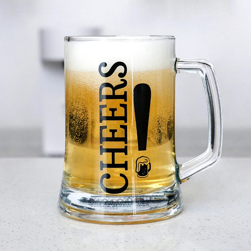 BespritGift New Novelty Products 500ml Beer Glass Mug Set With Cap Collector Wooden Coaster Birthday Father's Day Gifts for Men